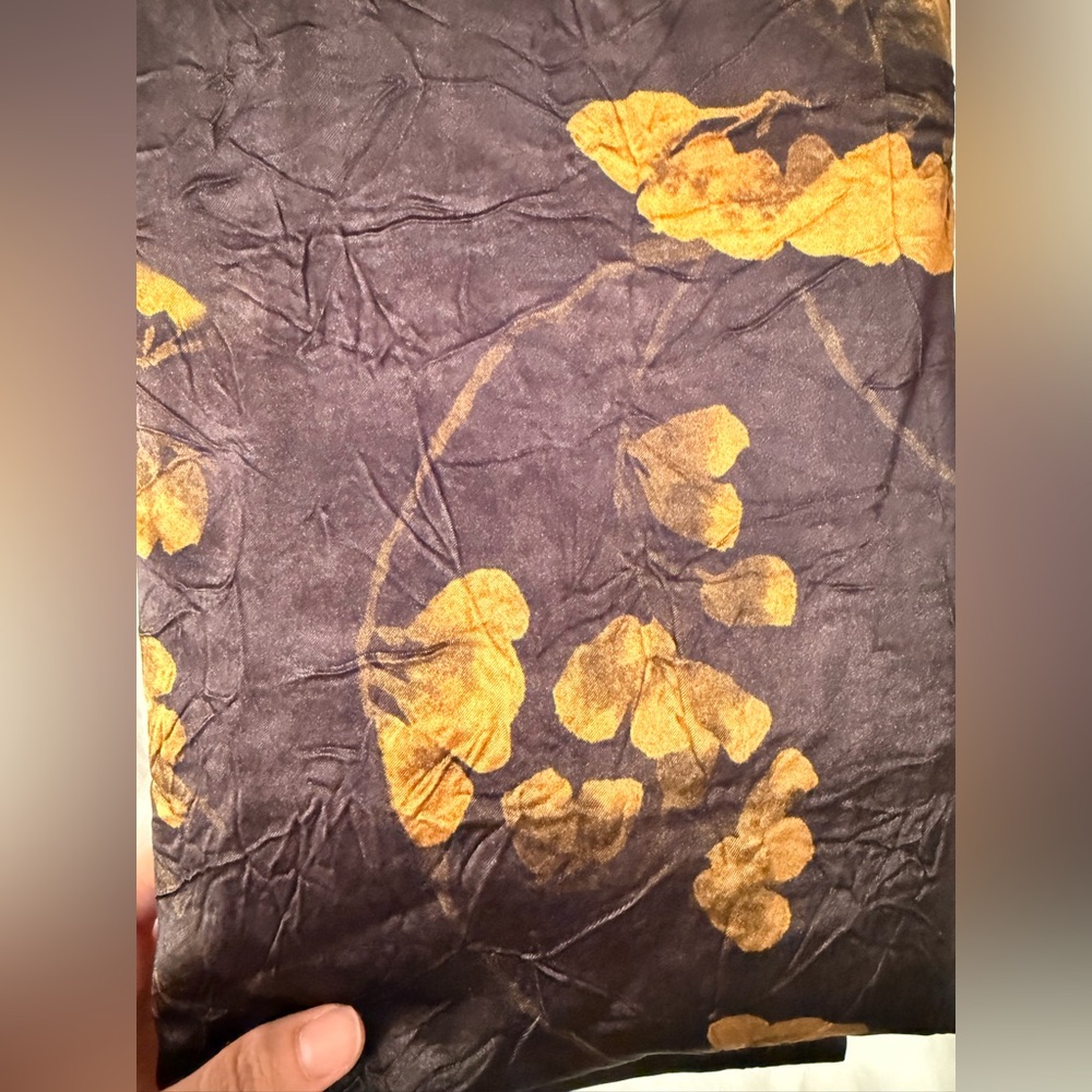 Brown and Gold Floral Skirt - Picture 7 of 7